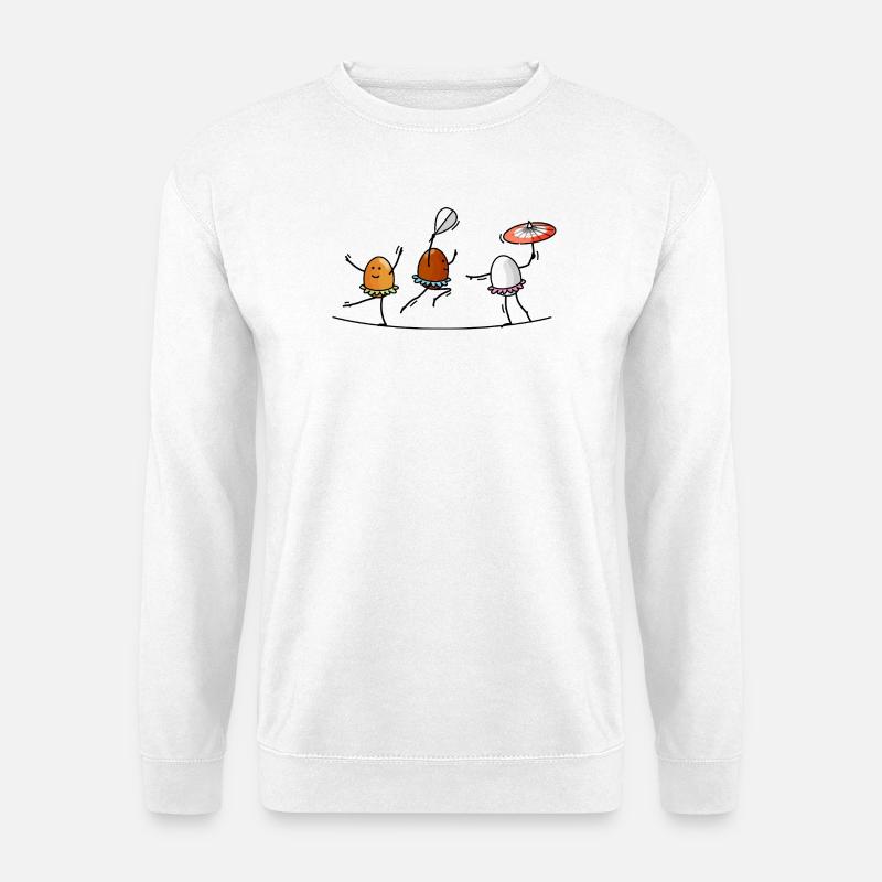 Seiltänzerinnen, Akrobaten Eier - Unisex Pullover - Weiß