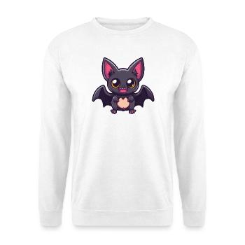 Fledermaus Halloween Lustig Comic - Unisex Pullover - Weiß - Vorne