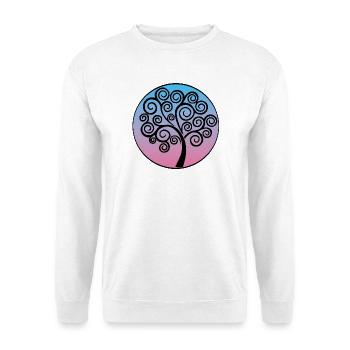 Arbre de vie spirale noir - Sweat-shirt Unisexe - blanc - Devant