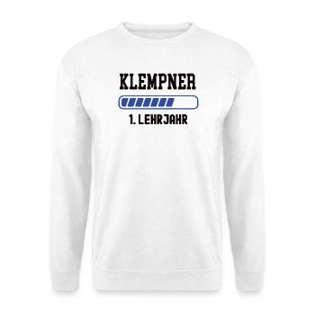 Apprentissage de plombier 1ère année d’apprentissage de plombier - Sweat-shirt Unisexe - blanc - Devant