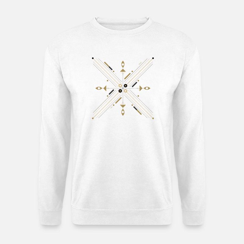 Abstrakt Geometrisch - Unisex Pullover - Weiß