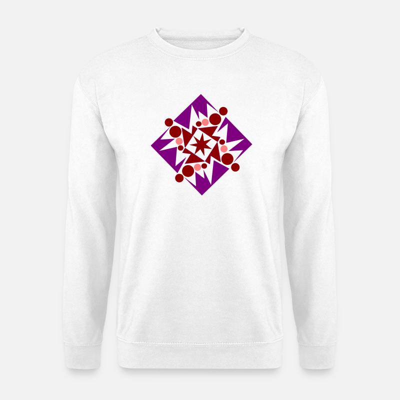 Geometrische Komposition von Cean - Unisex Pullover - Weiß