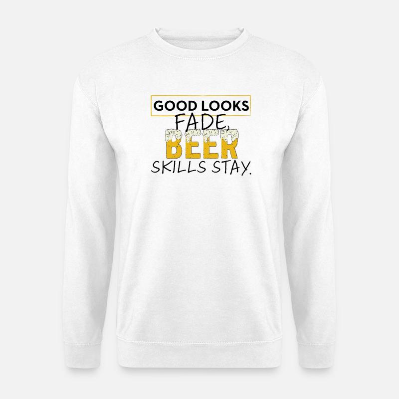 Bierschaum Krügerl Krug Spruch - Unisex Pullover - Weiß