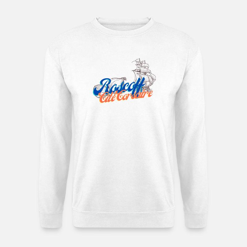 Roscoff Bretagne Vintage Segelyachten - Unisex Pullover - Weiß