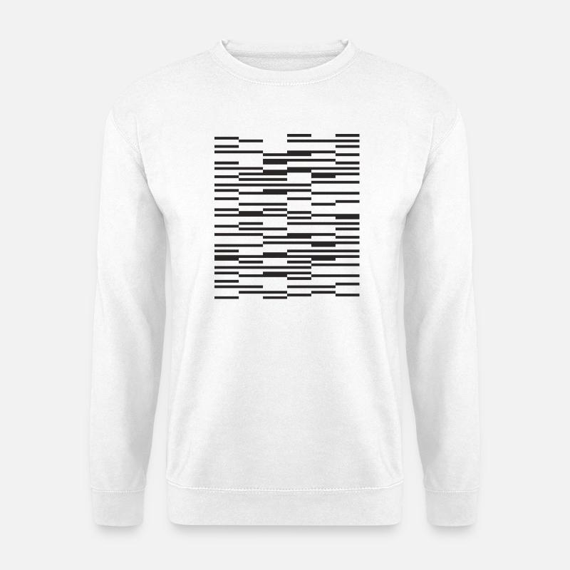 Lines design Minimalist Barcode - Unisex Sweatshirt - white