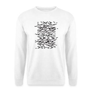 Glitch Stripe Abstract Night - Unisex Sweatshirt - white - Front