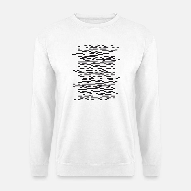 Glitch Stripe Abstract Night - Unisex Sweatshirt - white