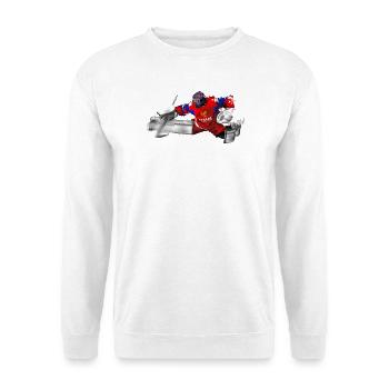 Eishockey Torwart - Unisex Pullover - Weiß - Vorne