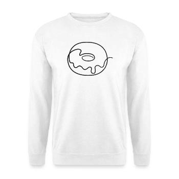 Donut Skizze – süßes Motiv für Naschkatzen - Unisex Pullover - Weiß - Vorne
