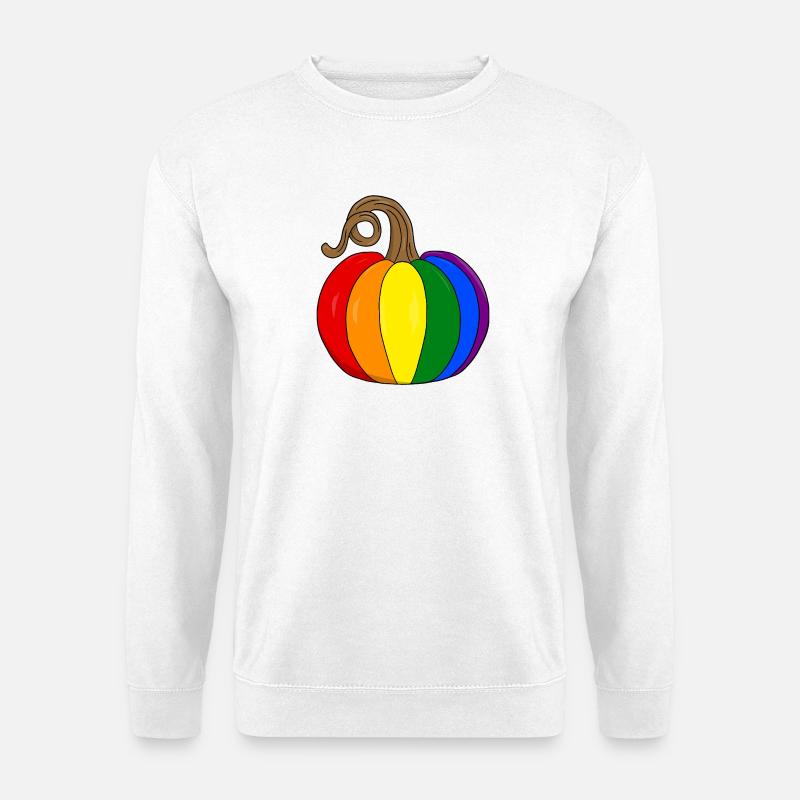 Rainbow Pumpkin PopArt - Unisex Sweatshirt - white