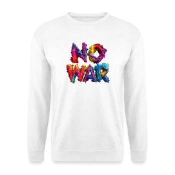 Pas d’explosion de couleurs de guerre - Sweat-shirt Unisexe - blanc - Devant