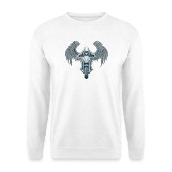 Engel Flügel Motorrad - Unisex Pullover - Weiß - Vorne