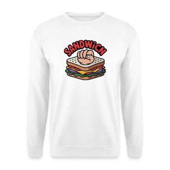 Knöchel Sandwich Lustiges Geschenk Chef Kämpfer - Unisex Pullover - Weiß - Vorne
