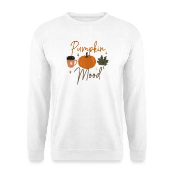 Herbst Kürbis Stimmung Kaffee T-Shirt - Unisex Pullover - Weiß - Vorne