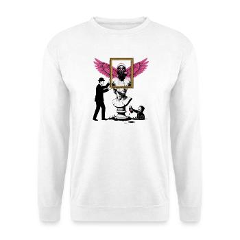 Masque et fragment ailés - Sweat-shirt Unisexe - blanc - Devant