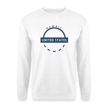 Hawaii USA Emblem - Unisex Pullover - Weiß - Vorne