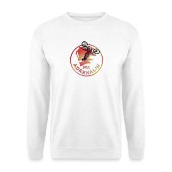 Mr Adrenalin Stunt Motocross - Unisex Sweatshirt - white - Front