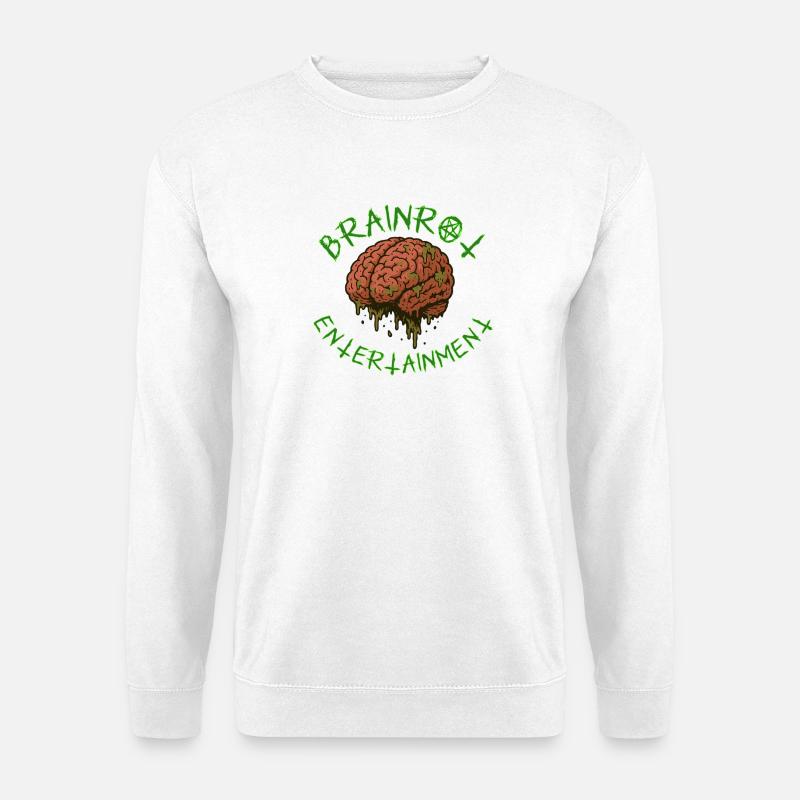 Brainrot Entertainment – Rotten Mind Design - Unisex Pullover - Weiß