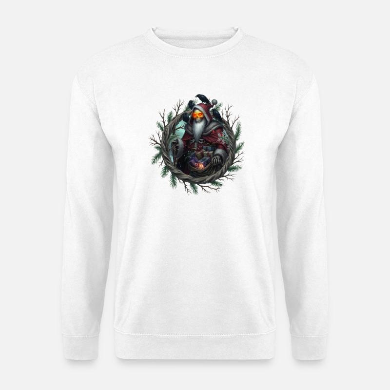 Der Schädel des Weihnachtsmanns - Unisex Pullover - Weiß