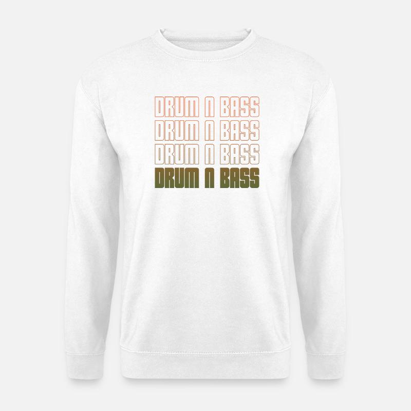 Drum N Bass Gradient Gitter - Unisex Pullover - Weiß