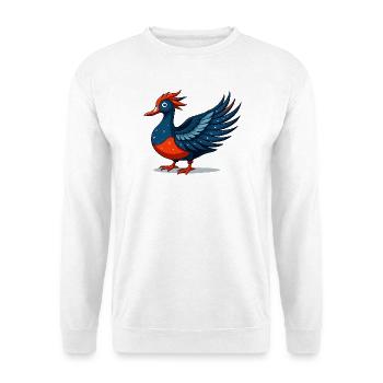 Geflügelter blauer Sternadler - Unisex Pullover - Weiß - Vorne