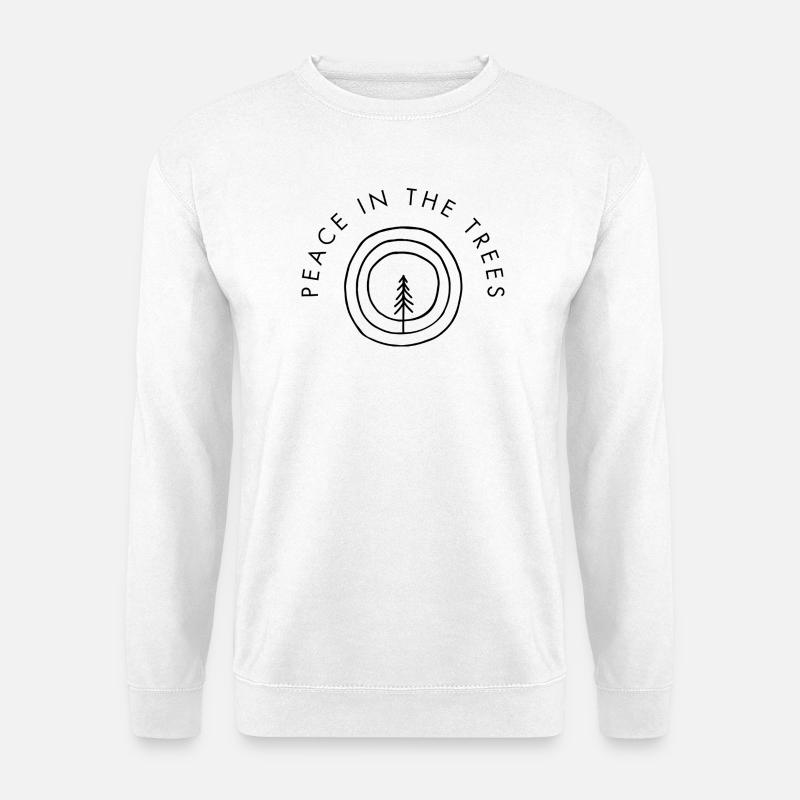 peace_in_the_trees - Unisex Pullover - Weiß