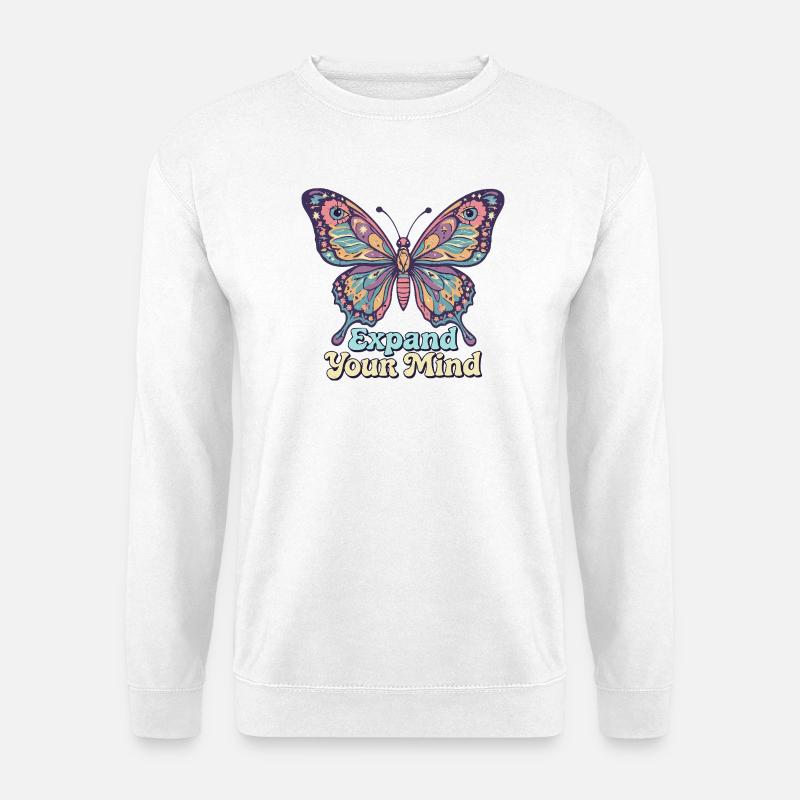 Psychedelisch Retro – Expand Your Mind - Unisex Pullover - Weiß