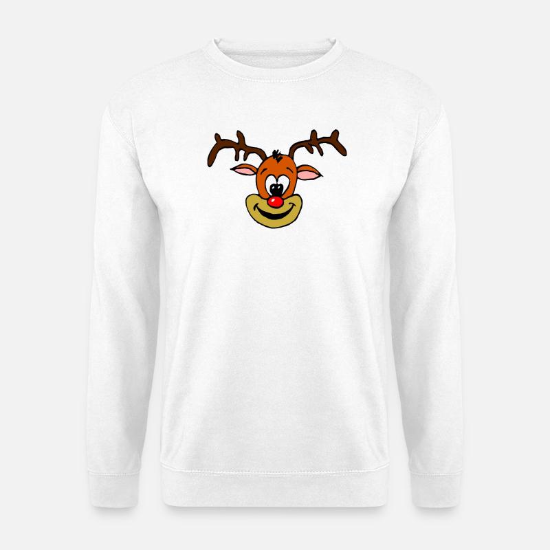 Rudolph das fröhliche Rentier - Unisex Pullover - Weiß
