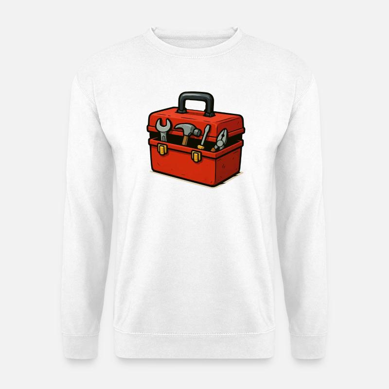 Kompakter Werkzeugkasten Illustration - Unisex Pullover - Weiß