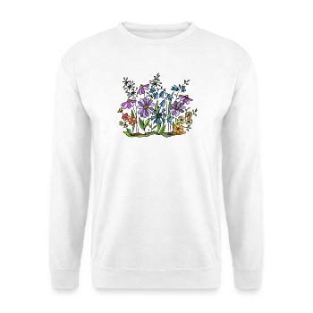 Fleur - Sweat-shirt Unisexe - blanc - Devant