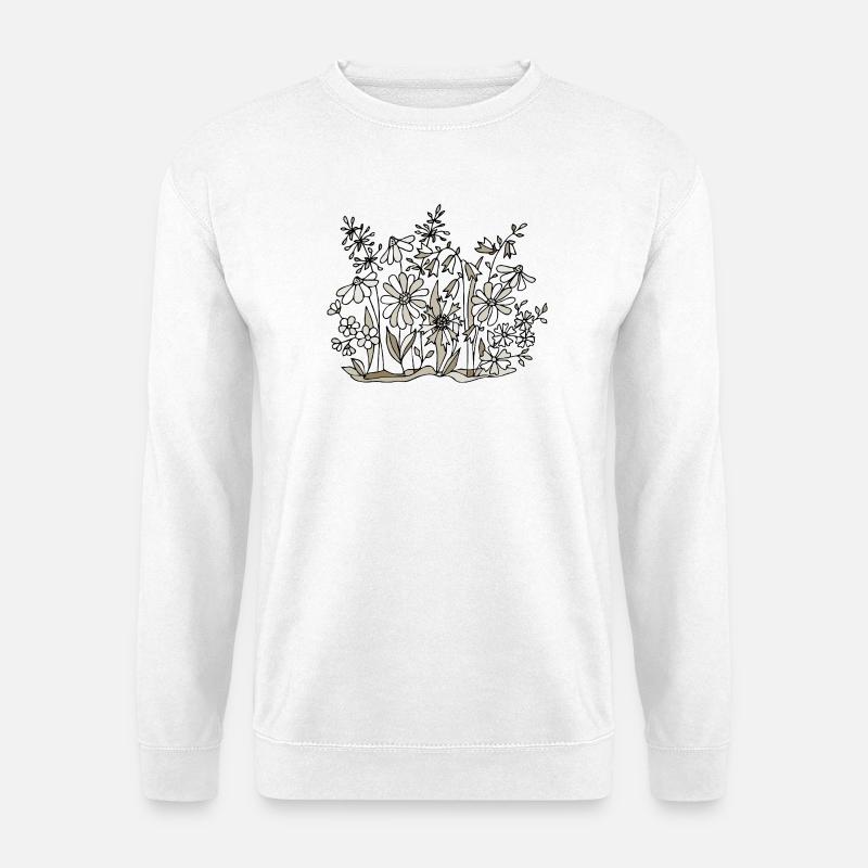 Blumen - Unisex Pullover - Weiß