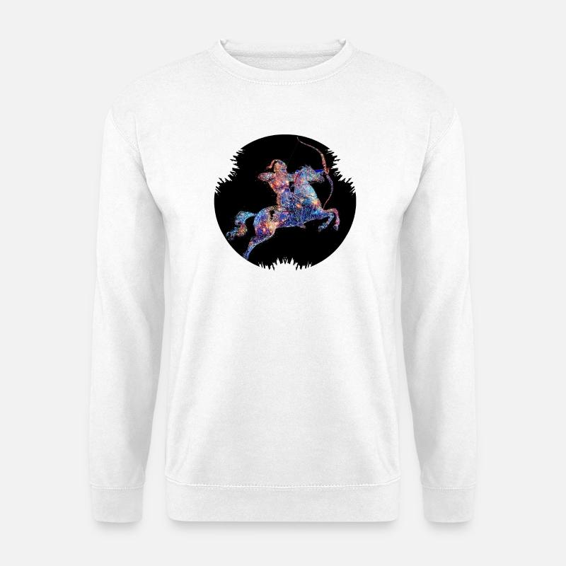 Geometric constellation Sagittarius - Unisex Sweatshirt - white