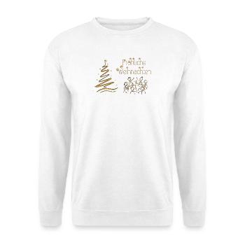 Joyeux Noël convivial en ronde de l’Avent - Sweat-shirt Unisexe - blanc - Devant
