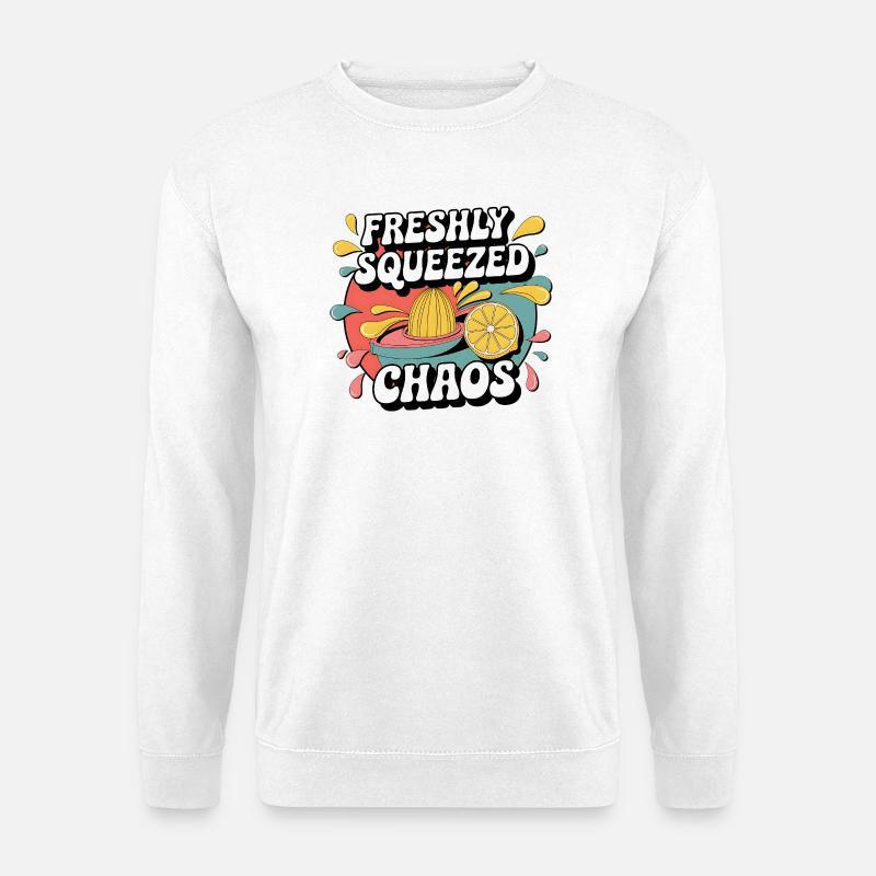 Y2K Pop Humor – Zitrone - Unisex Pullover - Weiß