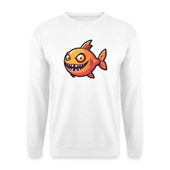 Piranha Poisson Halloween Zombie - Sweat-shirt Unisexe - blanc - Devant