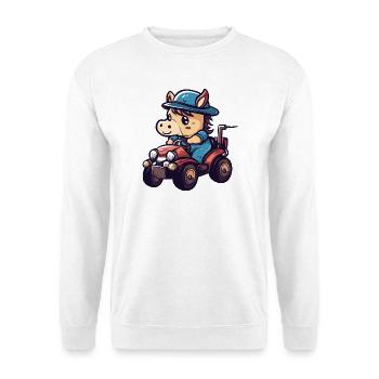 Horse Tractor Farmer - Unisex Sweatshirt - white - Front