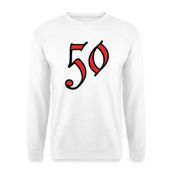 50. 50 JAHRE. 50-JÄHRIGES JUBILÄUM. 50-JÄHRIGES JUBILÄUM. - Unisex Pullover - Weiß - Vorne