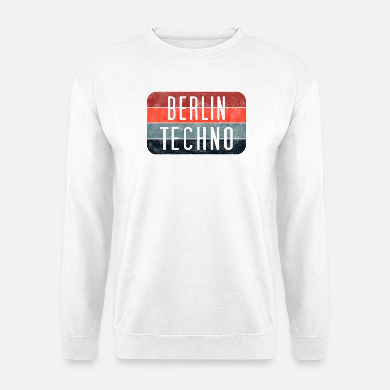 Berlin Techno Text - Unisex Pullover - Weiß