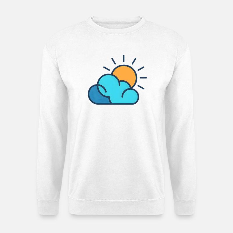 Sonne über Wolken - Unisex Pullover - Weiß