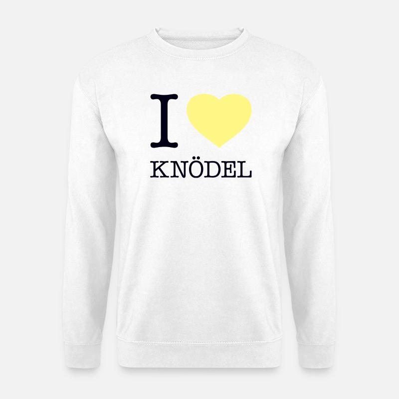 I love Knödel - Unisex Pullover - Weiß