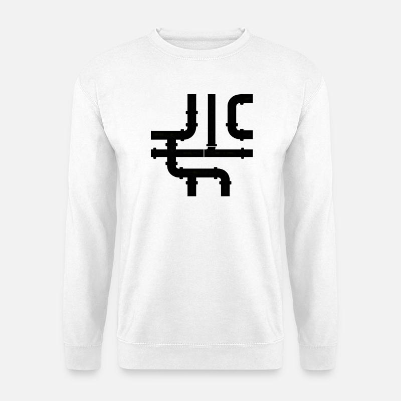 Black Cane Net Pattern - Unisex Sweatshirt - white