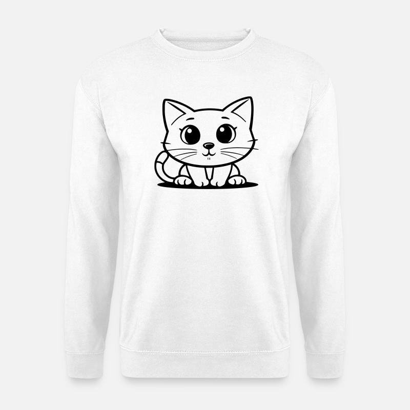 Mitternachts-Emblem-Silhouette - Unisex Pullover - Weiß