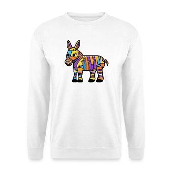 Esel Halloween Zombie - Unisex Pullover - Weiß - Vorne - Alina (178cm) & Michal (187cm)