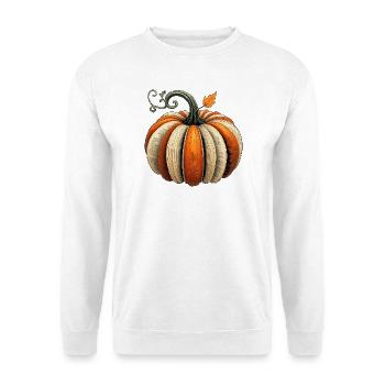 Citrouille bibliophile des livres d'automne - Sweat-shirt Unisexe - blanc - Devant