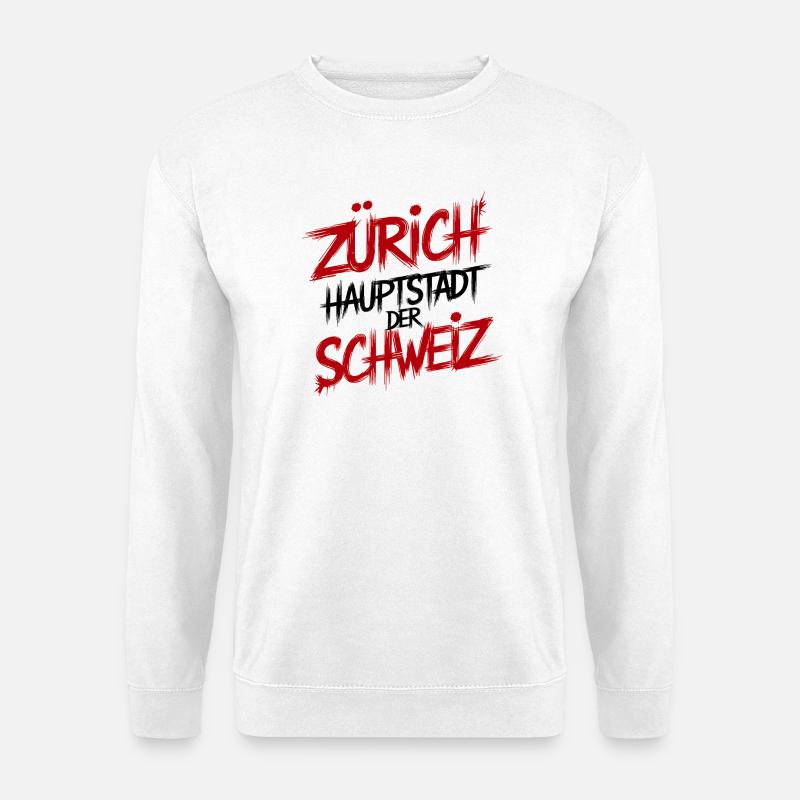 Zürich Hauptstadt der Schweiz - Unisex Pullover - Weiß