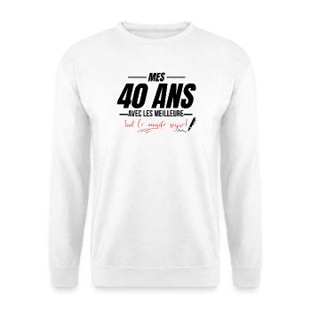 40. Geburtstag, alle unterschreiben! - Unisex Pullover - Weiß - Vorne