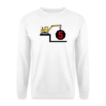 Excavatrice - Sweat-shirt Unisexe - blanc - Devant