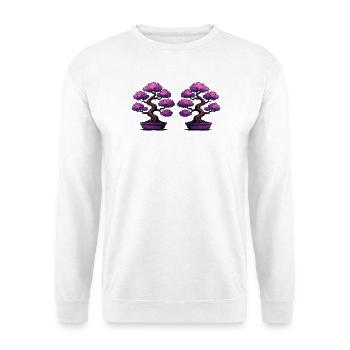 Bonsaï Sakura Double - Sweat-shirt Unisexe - blanc - Devant