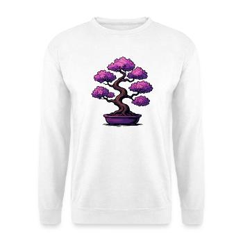 Bonsai Cherry Blossoms Purple - Unisex Sweatshirt - white - Front