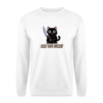 Are you sure? - Funny Cat T-Shirt - Unisex Sweatshirt - white - Front